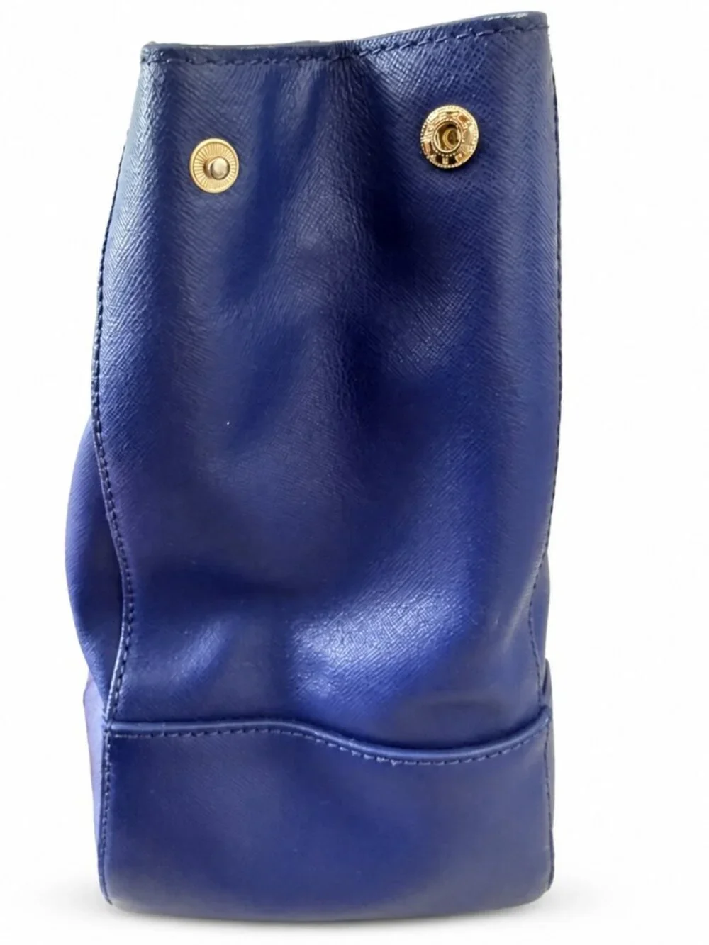 Tory Burch Blue Leather Double Zip Tote Bag